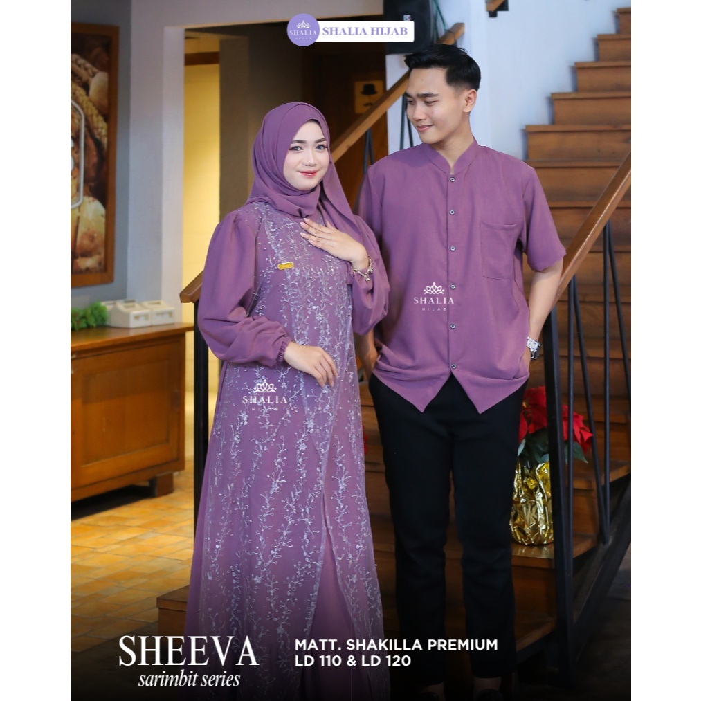 LS - Sheeva Dress Sarimbit Couple Keluarga Luxury Gamis Koko Brokat Tile Premium BUSUI Muslim