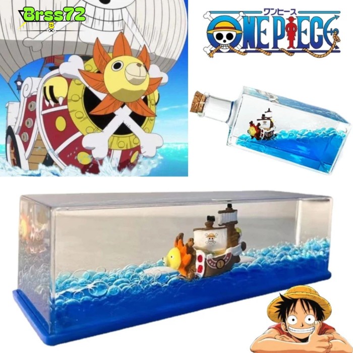 TERLARIS Kapal pesiar ombak cair melayang dekorasi kapal one piece pajangan