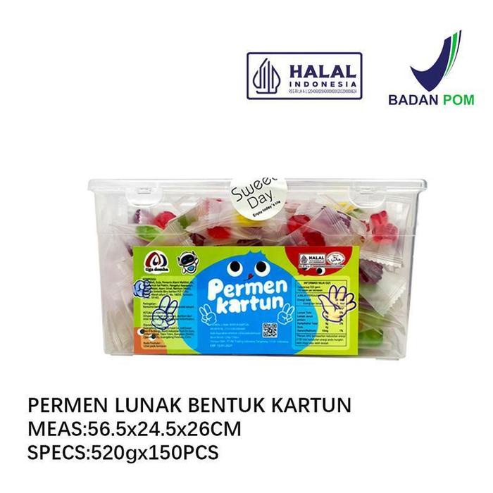 

terbaru !!! 150pcs/300pcs/450pcs permen lunak bentuk kartun rasa apel stroberi anggur mangga snack