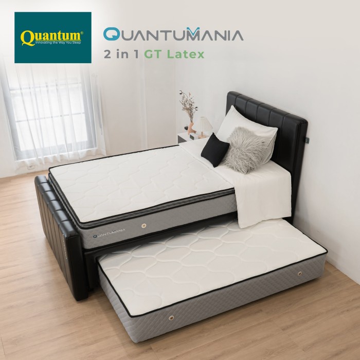 KASUR QUANTUMANIA 2 IN 1 GREENTEA LATEX / KASUR LATEX SORONG QUANTUM