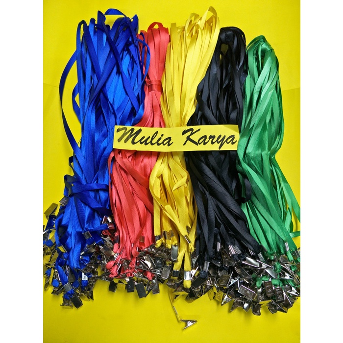 

Tali Lanyard / Tali Name tag Taiwan dengan Penjepit Besi