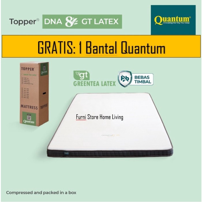 Quantum Topper Greentea Latex DNA 8 Cm 140x200 Cm Alas Kasur