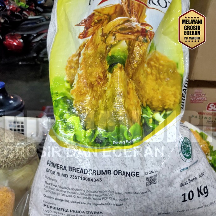 SALE !!! PRIMERA PANKO ORANGE 10 KG TEPUNG ROTI PANIR READYY