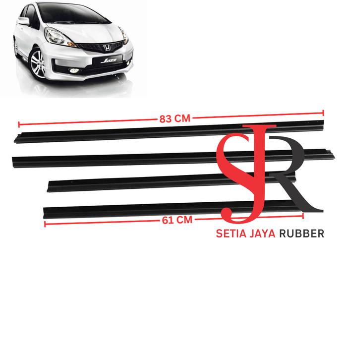 Karet Pelipit Kaca Bagian Luar Mobil Honda JAZZ GE 08 2009 2010 2011 2012 2013 2014 JAZZ RS