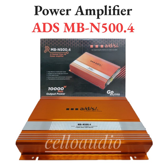 BISA GOSEND POWER AMPLIFIER 4 CHANNEL ADS MB-N500.4 AUDIO MOBIL MB N500.4 TERMURAH