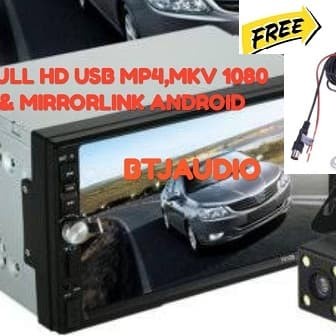 BISA GOSEND PAKET TV MOBIL DOUBLEDIN LAYAR 6,95" + KAMERA + ANTENA INDOOR KUALITAS TERBAIK