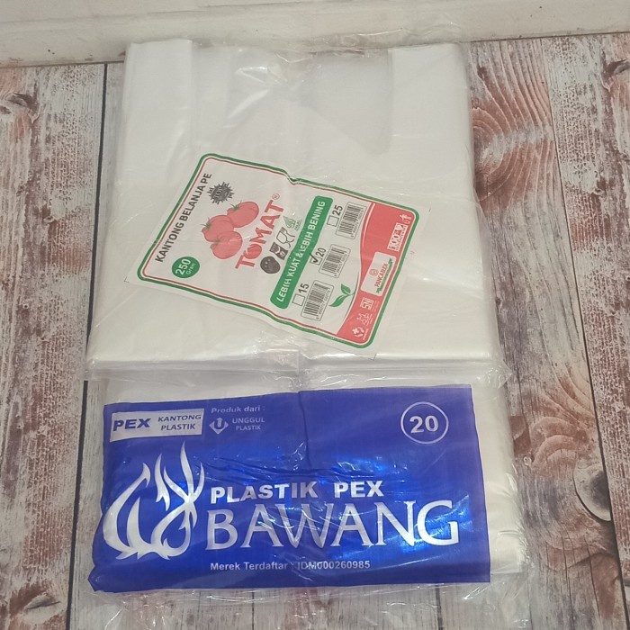 GRATIS ONGKIR Kantong kresek plastik bening tebal PE pex bawang 20x40
