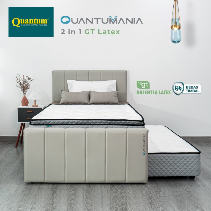 KASUR QUANTUMANIA 2 IN 1 GREENTEA LATEX / KASUR LATEX SORONG QUANTUM