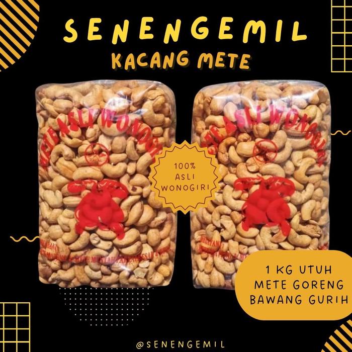 

KACANG METE GORENG UTUH PREMIUM FRESH ASLI WONOGIRI BISA PILIH ORI/BAWANG Snacks Food Mede (PILIH