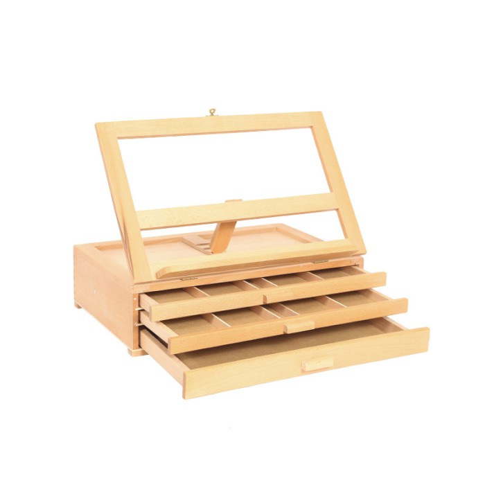 

TERLARIS! AN 3-layer Artist Wooden Easel Tabletop Portable Painting Box