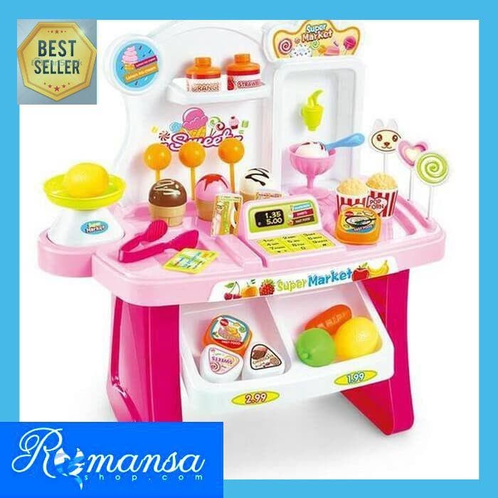 PROMO RA997 mainan miniatur kasir edukasi ice cream toys elekttronik murah