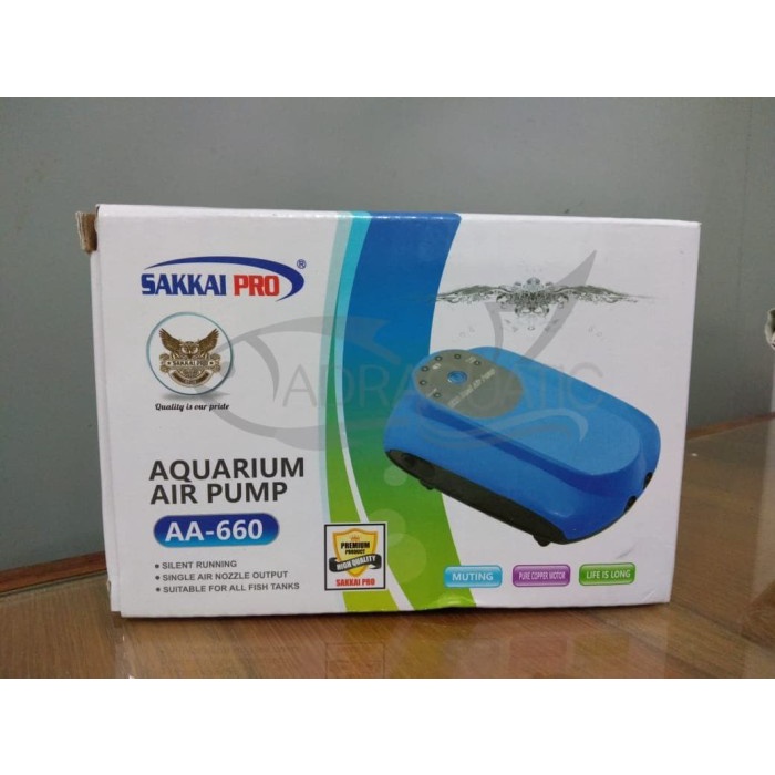 SAKKAI AA-660 AQUARIUM AIR PUMP AC/DC POMPA UDARA AERATOR AQUARIUM