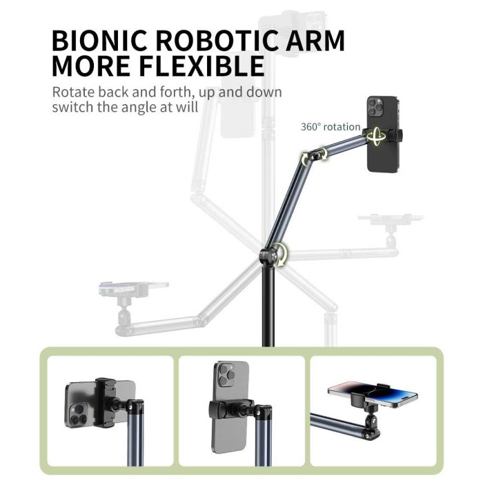 LAZYPOD STAND PHONE HOLDER HP IPAD TABLET DUDUKAN HP STAND RANJANG MEJA LANTAI ALUMUNIUM ADJUSTABLE