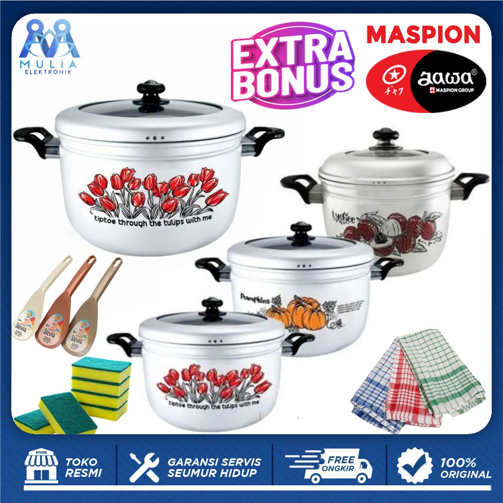 Citayam Panci Kukus Steamer Dandang Pancaguna Maspion 24 Cm Panci Kukus + Sarangan Steamer Tutup