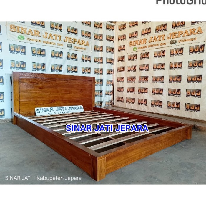 Tempat Tidur Jati Dipan nimalis Lesehan Ceper PO-12 Kaki Lurus