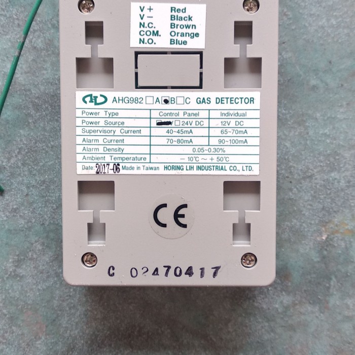 Mantab Gas Detector Horing Lih Tipe Ahg982. 24V Dc