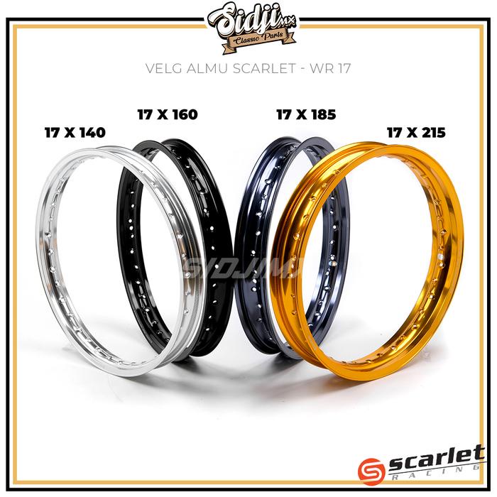 Velg Lingkar Alumunium Scarlet Racing Ring 17 140 160 185 215 Motor Cb 150 R Mio Vario Vixion Mx
