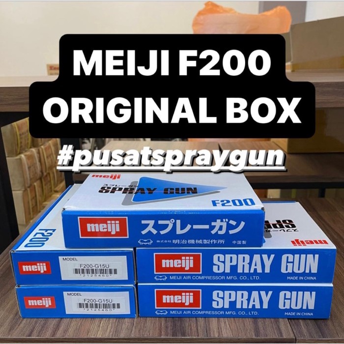 Terbagus Meiji F200 Spraygun Set Dengan Meiji 6Cp New Cup (Gun+Cup) Original