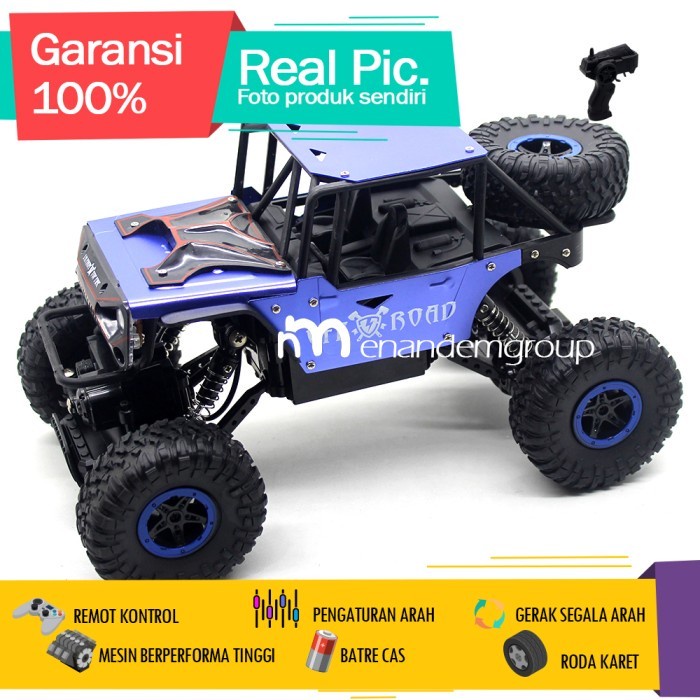 SALE TERLARIS MAINAN MOBIL REMOT KONTROL RC JEEP OFFROAD CLIMBING 4WD 4X4 METAL 2,4GHZ READYY