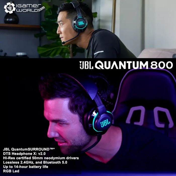 JBL Quantum 800 / Q800 over-ear Wireless Bluetooth Gaming Headset