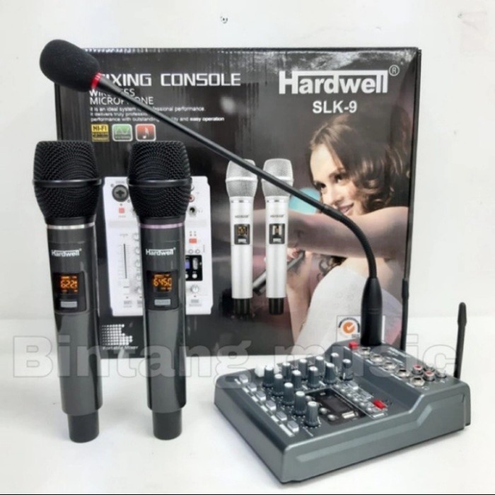 Mixer Audio & Mic Wireless Hardwell SLK 9