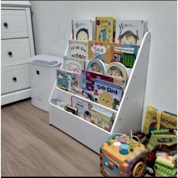 AUFA RAK BUKU ANAK SEKOLAH TK SD KAYU SUSUN 5 MONTESSORI POJOK BACA