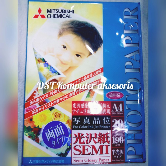 

TERLARIS! PHOTO PAPER MITSUBISHI A4 SEMI GLOSSY