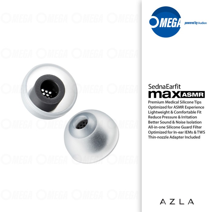 TERBARU AZLA SednaEarfit MAX ASMR for IEM & TWS Medical Silicone Eartips