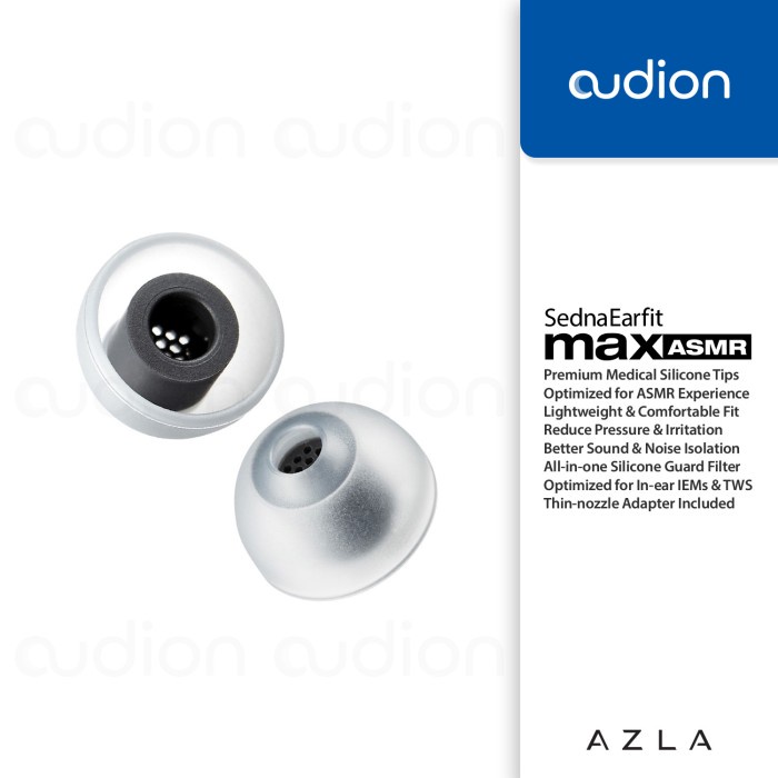 AZLA SednaEarfit MAX ASMR for IEM & TWS Medical Silicone Eartips