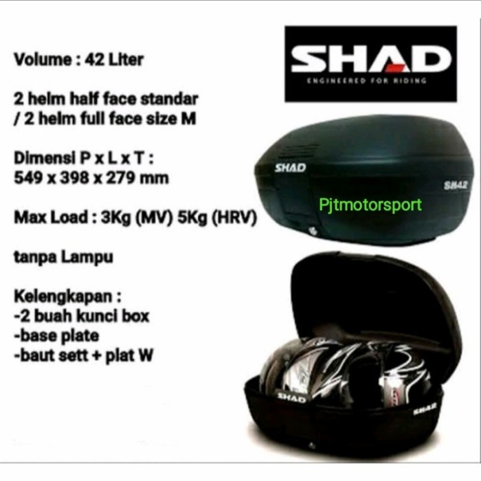 Box Shad Motor Nmax New Nmax Old Sh42 Paketan Bracket + Box Shad
