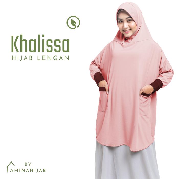 Hijab Khimar Jumbo Lengan Jilbab Instan Kerudung Syari Khalissa Hitam Panjang Best Quality