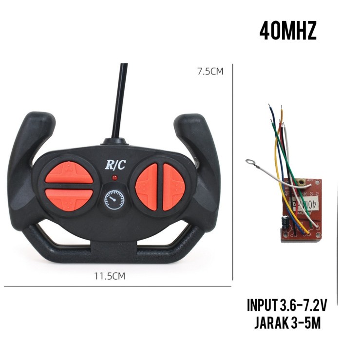 MODUL PCB RC MOBIL KAPAL UNIVERSAL PCB REMOTE CONTROL MAINAN MOBIL 40MHZ MODEL SETIR