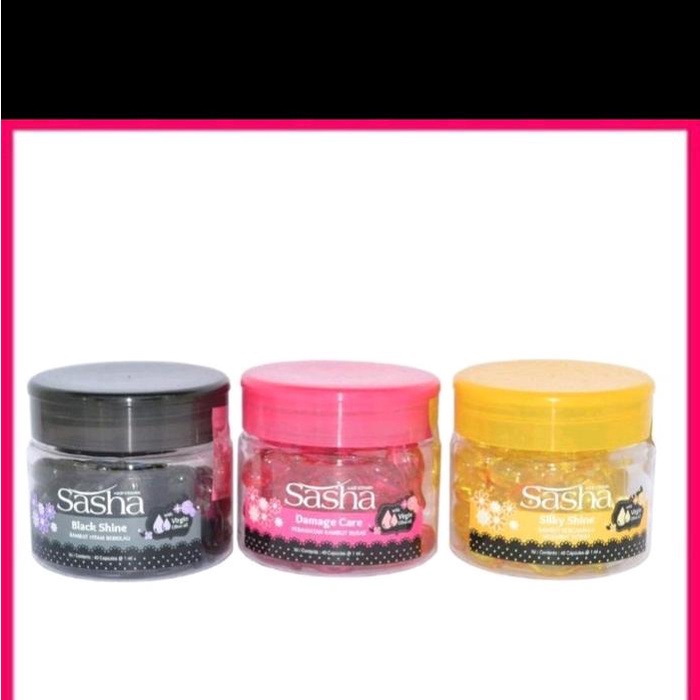 Sasha Vitamin Rambut kemasan JAR isi 40 Capsul ~ Original 100%