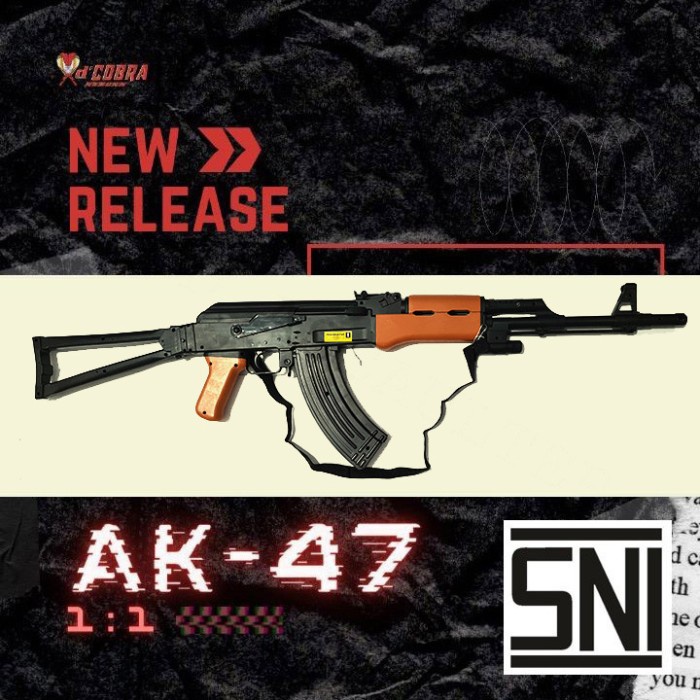 Mainan bahan plastik model ak47 Ak 47 FULL SET original DCOBRA REBORN