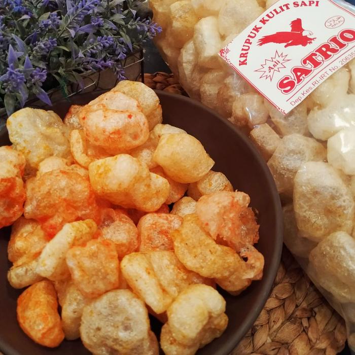 

terbaru !!! 2 ball kerupuk rambak kulit sapi 500 gram, varian rasa camilan makanan ready