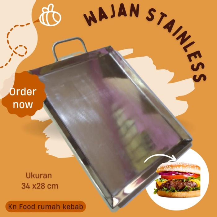 Wajan Kebab - Penggorengan Kebab - Wajan Stainless Stell