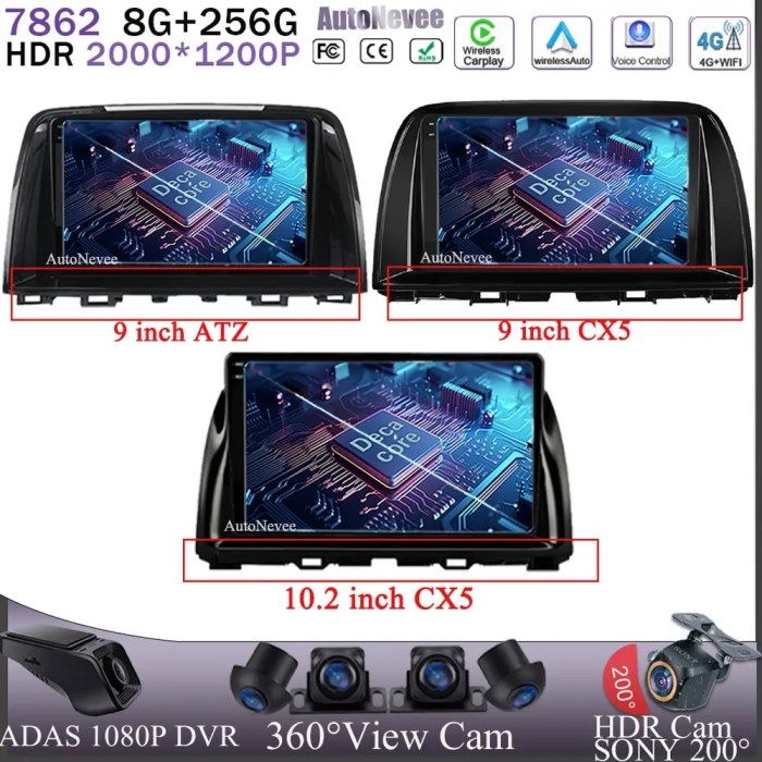 Android 13 For Mazda CX5 CX-5 CX 5 2012 - 2015 For Mazda 6 3 ATZ GL