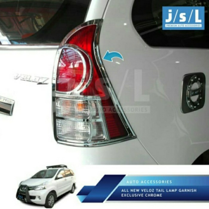 Garnish Lampu Belakang Chrome All New Avanza Xenia Veloz 2011 - 2014