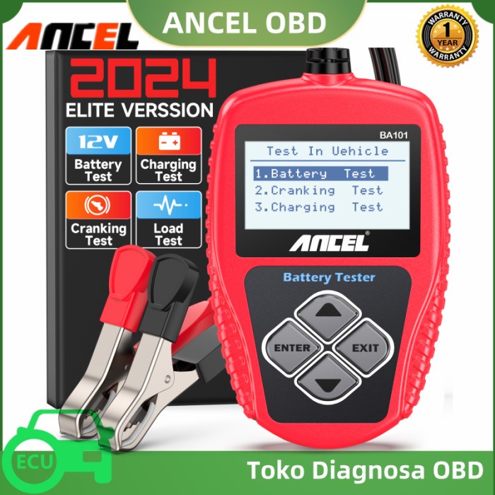 Menarik Ancel Ba101 12V Alat Cek Aki Mobil Motor Test Battery Accu Volt Tester