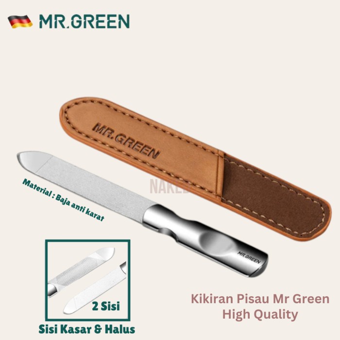 TERLARIS Kikiran Pisau Stainless Baja Nail File Mr Green High Quality Germany