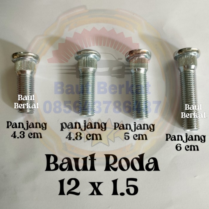 baut roda pendek 12x1.5 baut roda panjang 12x1.5 toyota 12x1.5 panjang