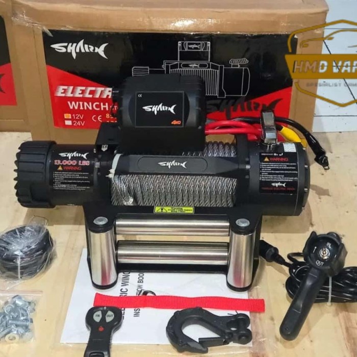 Sale Winch Shark 13000Lbs Kapasitas 6Ton Tali Seling Baja 12Volt