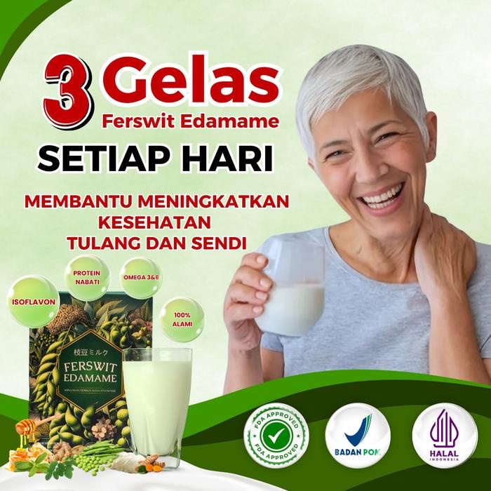 

FERSWIT SUSU EDAMAME JEPANG ASLI ORIGINAL PAKET 3 BOX UNTUK NYERI SENDI & ASAM URAT TERLARIS