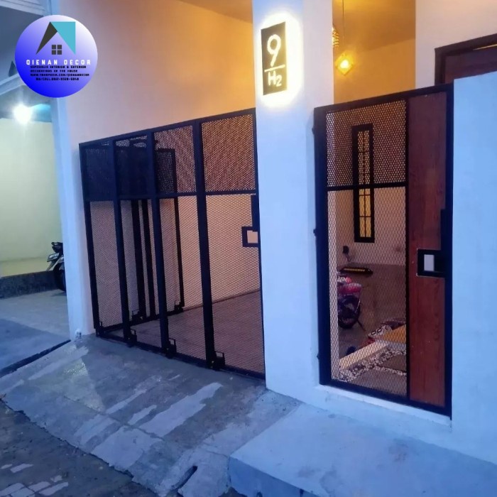 PREMIUM pagar besi perfortade/pagar plat lubang /pagar besi sleding galvanis