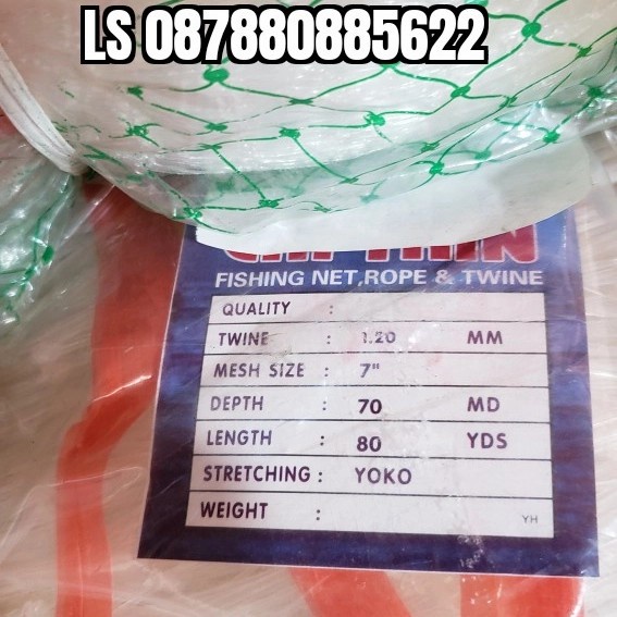 PREMIUM jaring ikan kakap 7 inch benang 120