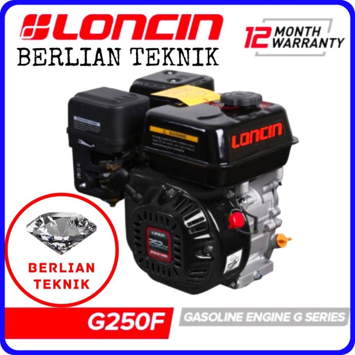 Termurah Mesin Penggerak Bensin Engine Gasoline Loncin G250F / 8.5 Hp