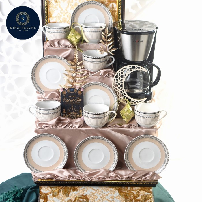 PARCEL LEBARAN - PARCEL PECAH BELAH - COFFEE SET 12PCS+ COFFEE MAKER KODE 1032