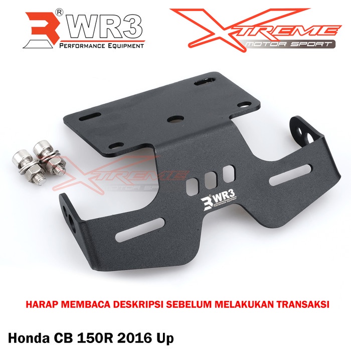 Stok Terbatas Dudukan Plat Motor / Tail Tidy Wr3 Cb 150R 2016 Up Alumunium