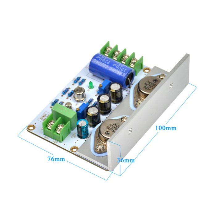 Win JLH 1969 Modul Power plifier Audio Hifi MOT 2N3055 PCB A2-011