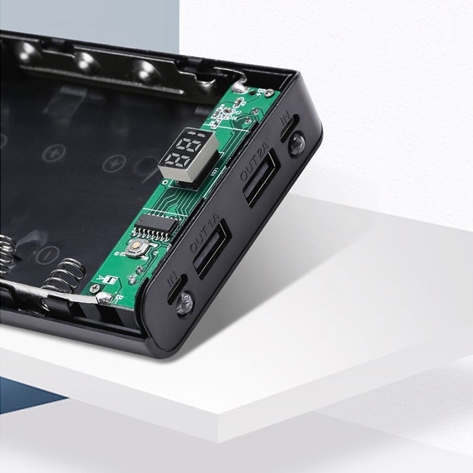 DIY Modul PCB Mesin Powerbank Power Bank Casing 2 Port USB LED 8x18650
